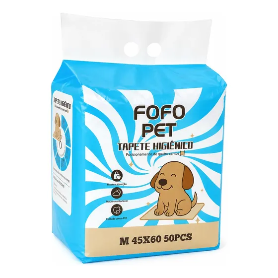 50 Tapete Grande Absorvente Fralda Pet Descartável 60x45 Cão