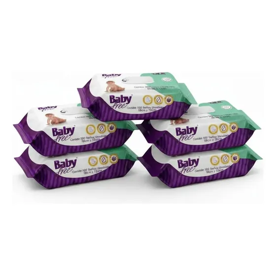 Lenços/toalhas Umedecidos Baby Free 500un
