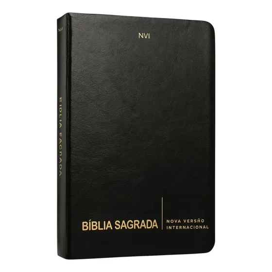 Bíblia Sagrada Nvi Letras De Jesus Em Vermelho - Slim Preta