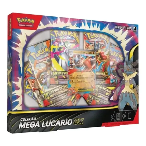 Jogo De Cartas Pokémon Mega Lucario Ex Com 49 Cards - Copag