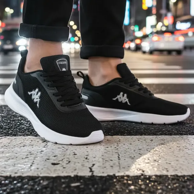 Tenis Kappa Treviso Original Unissex Confortável Academia Preto-prata 39 Br