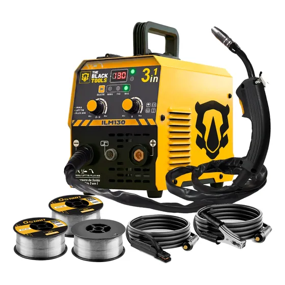 Inversora Solda Multiprocesso Tig Mig Mma Tocha Kit Arames