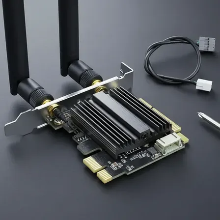 Placa Wifi 6e 5/6g 5374mbps Dual Band Pcie Pc Bluetooth 5.3