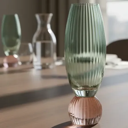 Taça Champanhe Colors 210ml Verde Com Rosa