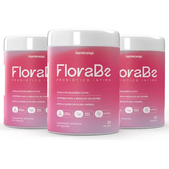 Kit Com 3 Probióticos Íntimo Florabe Para Flora Vaginal E Ph