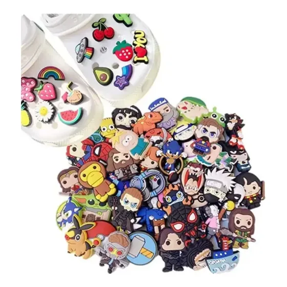 Kit 100 Pcs Pins Botons Para Crocs Aleatório Pronta Entrega
