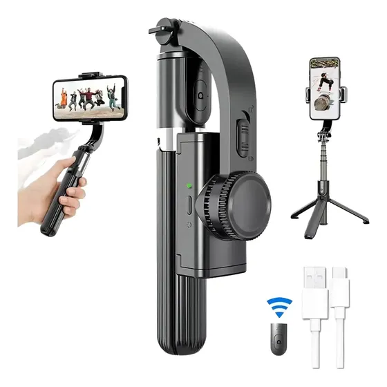 Estabilizador Celular Gimbal Tripé Controle Bluetooth L08