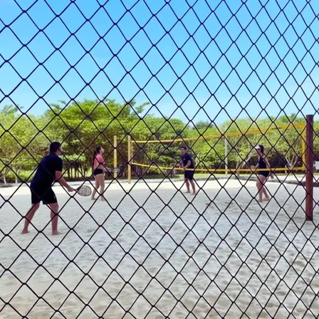 Rede Tela Proteção Quadra Esportiva Beach Tennis Futevôlei
