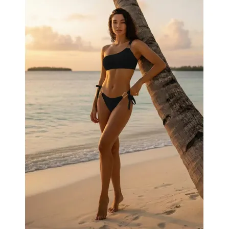 Biquini Feminino Fivela Metalica Bojo Um Ombro Só Moda Praia