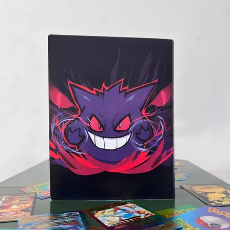 Álbum Pokémon 240 Cartas Pvc 2x2 Pikachu Gengar 2026 Violeta