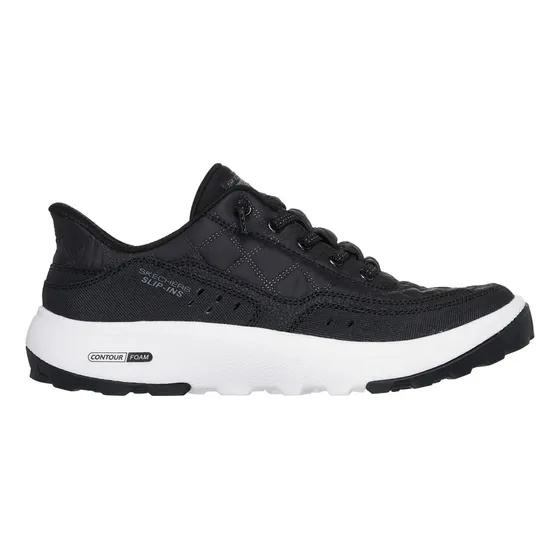 Tênis Skechers Casual Urban Slip Ins Fem Preto / Branco