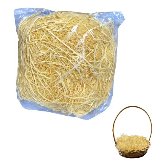 500g Palha Natural Madeira Enfeite Decorativa Anti Impacto