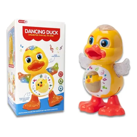 Patinho Dançante Musical Com Luz Brinquedo Infantil