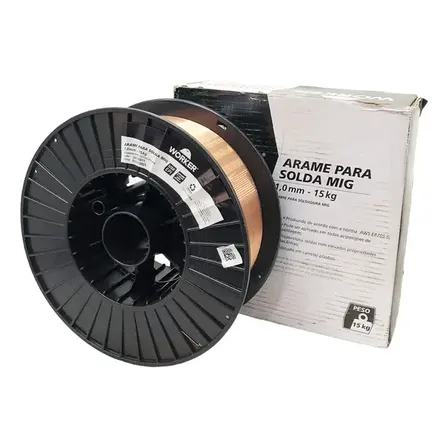 Arame Solda Mig 1,0mm Carretel Plastico C/gas 15kg - Worker