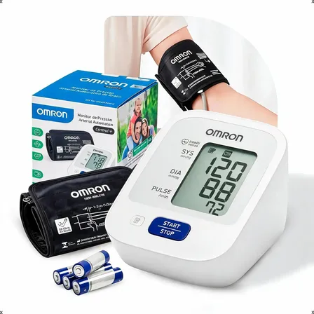 Medidor De Pressão Arterial Digital Omron Hem-7122 C/ Pilhas Blanco