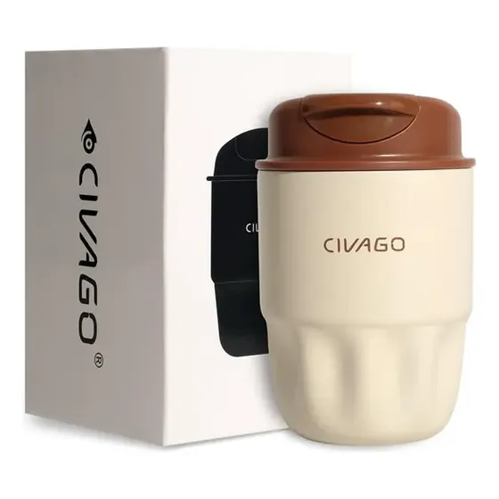 Civago Copo Térmico 300ml Café De Aço Inoxidável Isolante