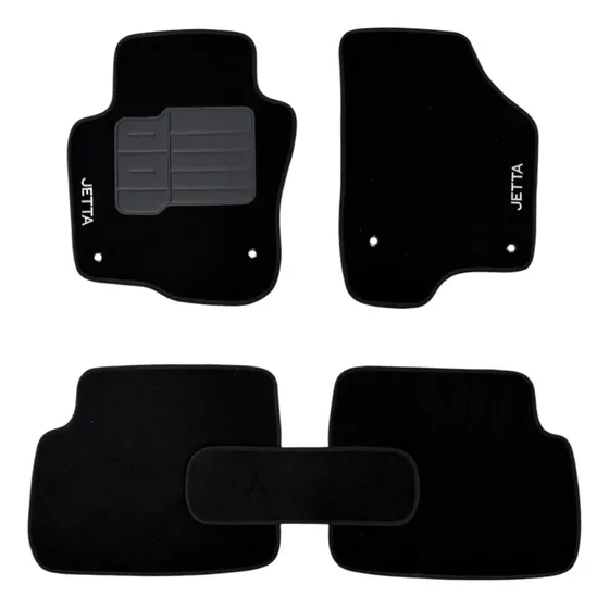 Jogo Tapete Carpete Premium Para Jetta 2011 A 2017 Bordado