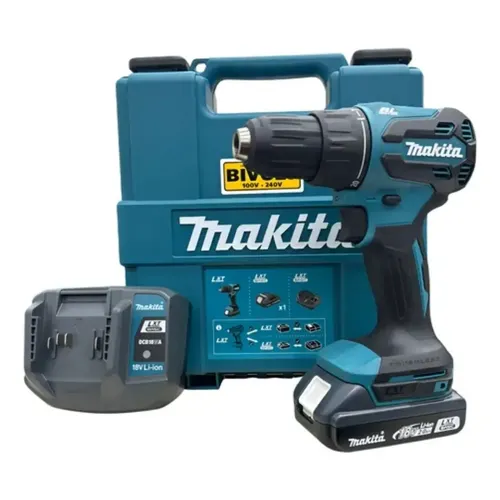 Parafusadeira Furadeira Impacto 18v 2 Baterias Maleta Makita