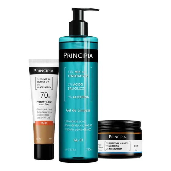 Principia Kit Protetor Cor 4.0 + Limpeza + Hidrata