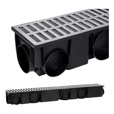 Ralo Linear 15x100 Saída Lateral Anti Barata Grelha Alumínio