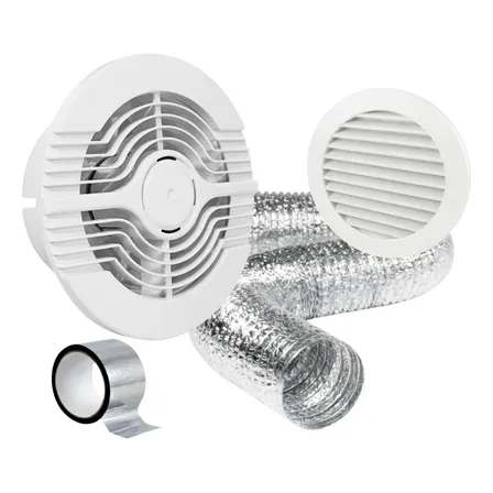 Exaustor Ventilador Banheiro 100mm Com Grade Duto 110v 220v 127v Branco