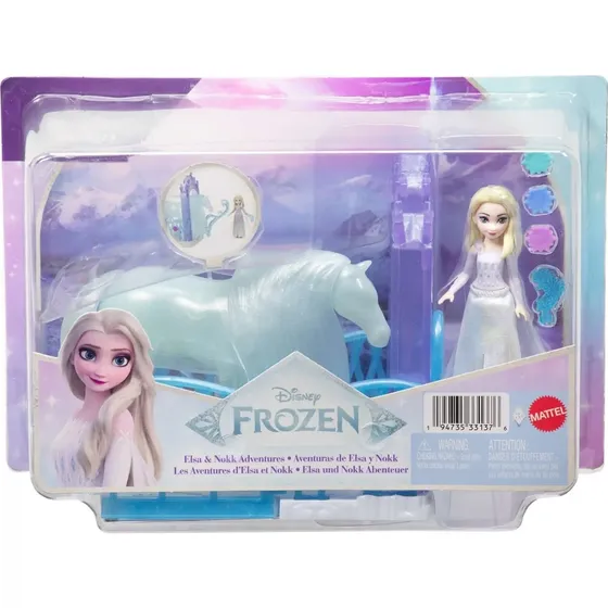 Mini Boneca Elsa E Cavalo Nokk - Princesas Disney - Mattel