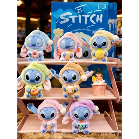 Boneco Labubu Stitch Caixa Surpresa Pelúcia Chaveiro Sortido