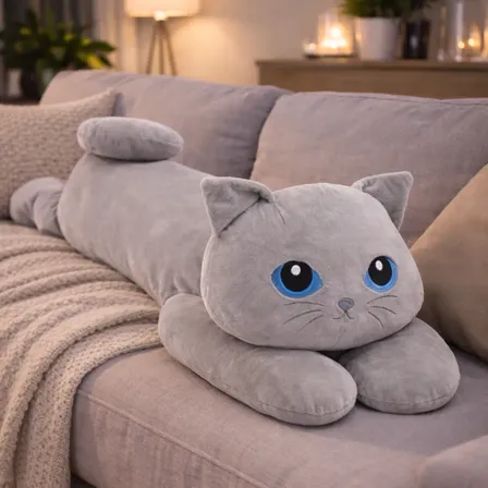 Gato De Pelúcia Gigante 110cm Super Macio Xuxão Infantil