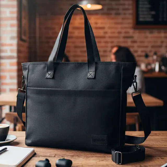 Bolsa Tote Bloom Godaily Leve Moderna Transversal Feminina Preto