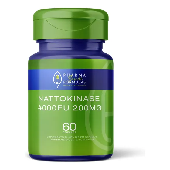 Nattokinase 4000fu 200mg 60 Cápsulas Sem Sabor