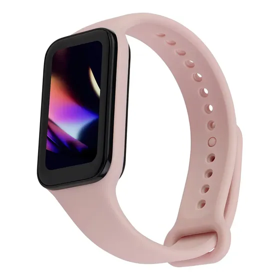 Pulseira Multi Smartband B2 Rosé Wr201 Multilaser Azul Liso Rosa