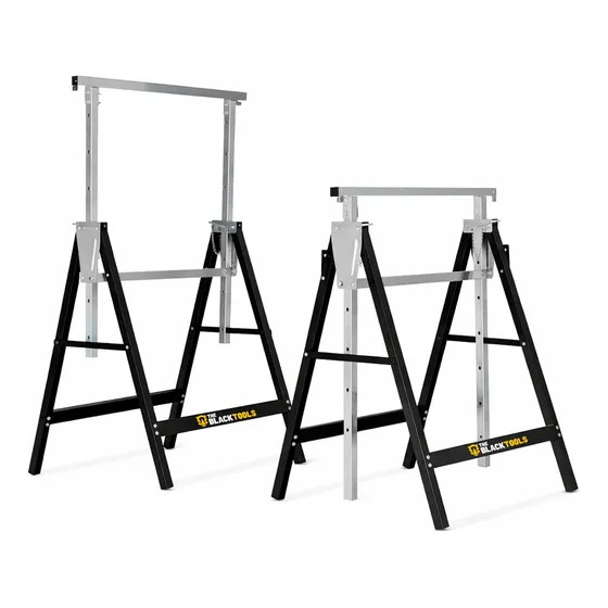 Kit C/2 Cavaletes Dobrável Com Altura Ajustável 80 - 130 Cm