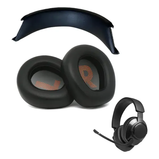 Almofadas Espumas Para Jbl Quantum Q600 Q800 Cor Preto