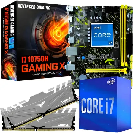 Kit Upgrade Intel I7 10 Geração 5.0ghz, Placa Mãe, 16gb Ddr4 Preto