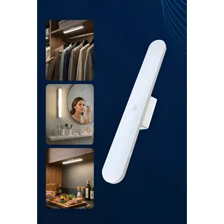 Luminária Led Recarregável 30cm Magnética Sem Fio Usb-c Slim 5v Branco