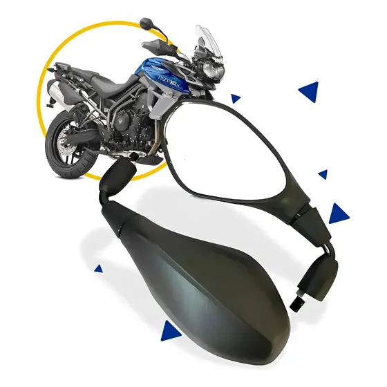 Retrovisor Bmw Gs F800 Rebaixado Haste Curta Média Honda Par