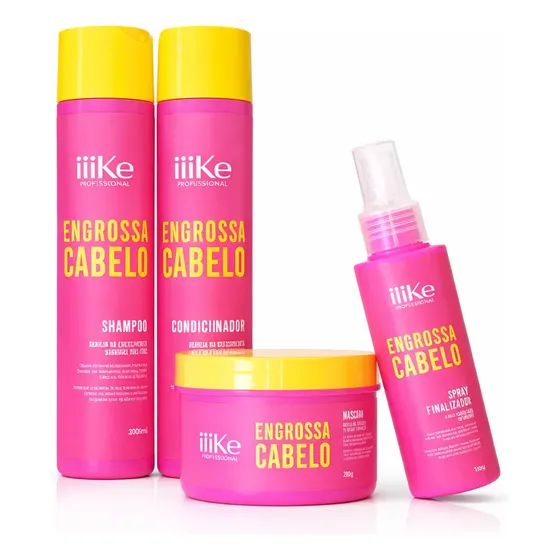 Kit Ilike Engrossa Cabelo 4 Produtos Volume, Fortalecimento