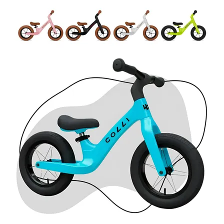 Bicicleta Equilíbrio Infantil Aro 12 Balance Pitukinha Colli Pitukinha - Azul Champanhe