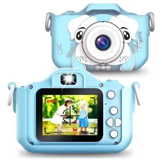 Mini Câmera Infantil Mini Recarregável Com Capa Video Jogos