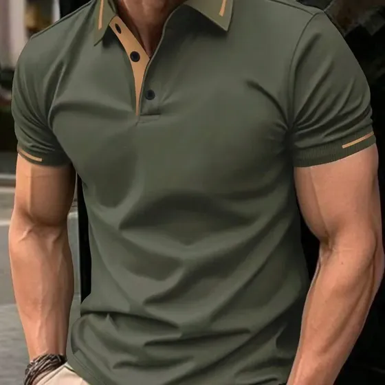 Camisa Polo Manga Curta Casual Masculina