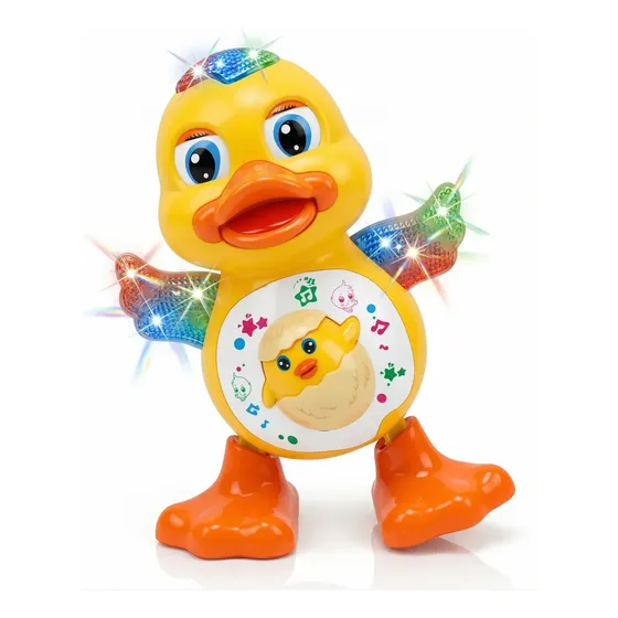 Pato Dançante Musical Brinquedo Luz Som Patinho Dançarino