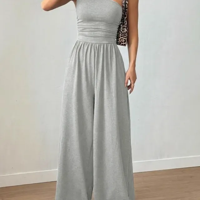 Macacão Feminino Longo Mula Manca Regata Elegante Social