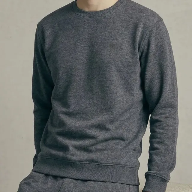Moletom Masculino Leve Gola Careca Polo Wear Mescla Escuro M Mescla Escuro
