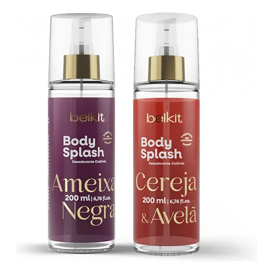 Kit 2x Body Splash 200ml ( Ameixa Negra + Cereja & Avelã ) Belkit