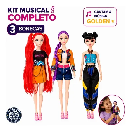 Boneca Guerreiras Do Kpop Articuladas Hunters Rumi Mira Zoey