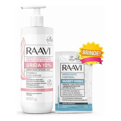 Creme Hidratante Corporal Uréia 10% 450g Raavi