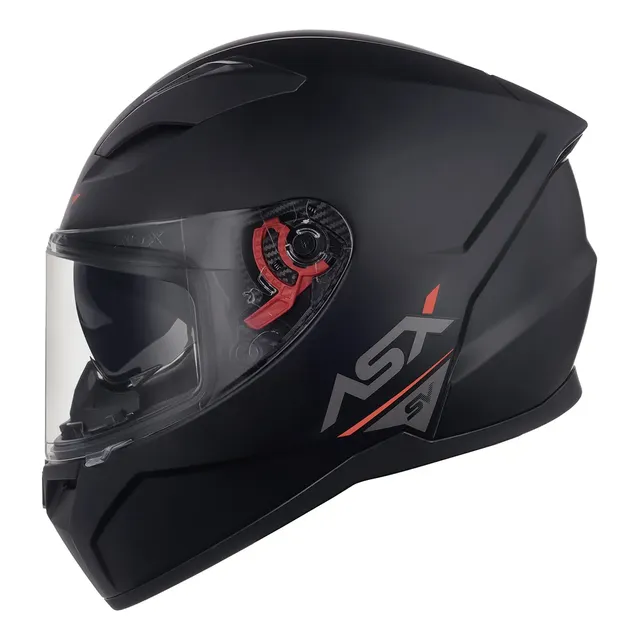 Capacete Moto Asx City Solid Sv Visor Solar Tam 58 Preto