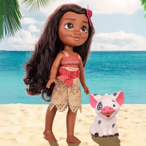 Boneca Moana Princesa Disney 36 Cm E Pua - Cotiplás