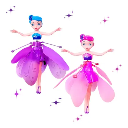 Boneca Fadinha Mágica Voadora Sensor De Mão Brinquedo Fada