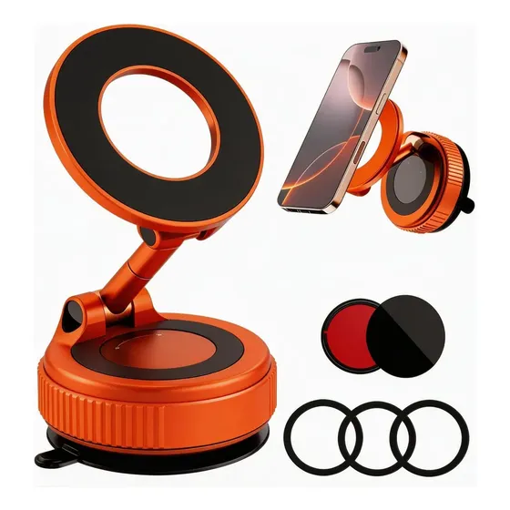 Suporte Celular Carro Magnético Rotativo 360dobrável Ventosa